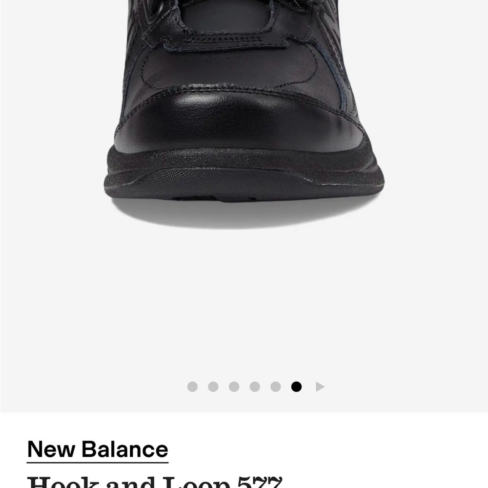 New Balance Men's Black Sneakers with Hook and Loop - Picture 11 of 12